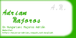 adrian majoros business card