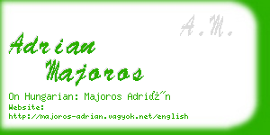 adrian majoros business card
